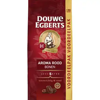 Albert Heijn Douwe Egberts Aroma rood koffiebonen voordeelpak aanbieding