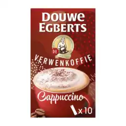 Albert Heijn Douwe Egberts Verwenkoffie cappuccino oploskoffie aanbieding