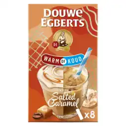 Albert Heijn Douwe Egberts Warm of koud latte salted caramel aanbieding