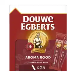 Albert Heijn Douwe Egberts Aroma rood sticks oploskoffie aanbieding