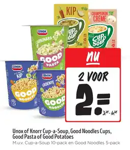 Jumbo Unox of knorr cup-a-soup good noodles cups good pasta of good potatoes aanbieding