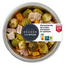 PLUS Uit de keuken van PLUS Geroosterde spruitjes en pompoen aanbieding