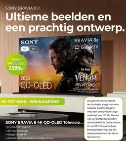 EP Beerepoot SONY BRAVIA 8 4K QD-OLED Televisie aanbieding