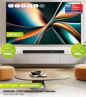 EP Beerepoot HISENSE ULED MINILED Smart Televisie aanbieding
