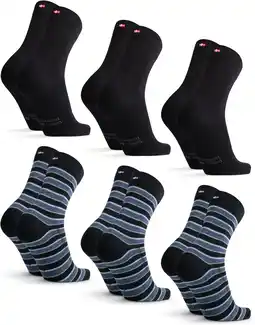 Amazon DANISH ENDURANCE Katoenen Sokken, voor Dames & Heren, Klassieke Stijl, 3 of 6 Pack aanbieding