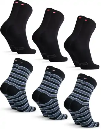Amazon DANISH ENDURANCE Katoenen Sokken, voor Dames & Heren, Klassieke Stijl, 3 of 6 Pack aanbieding