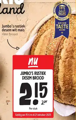 Jumbo Jumbo's rustiek desem wit mais aanbieding
