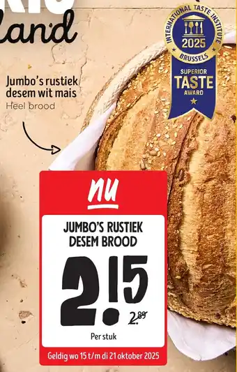 Jumbo Jumbo's rustiek desem wit mais aanbieding