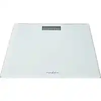 Bol.com Nedis Personenweegschaal | Digitaal | Wit | Gehard Glas | Maximaal weegvermogen: 150 kg aanbieding