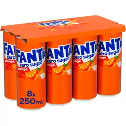 Albert Heijn Fanta Orange zero sugar 8-pack aanbieding