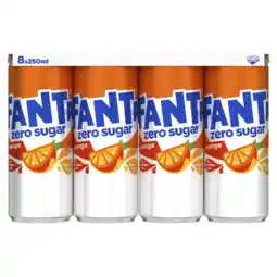Albert Heijn Fanta Orange zero sugar 8-pack aanbieding