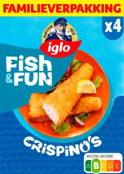 Albert Heijn Iglo Fish&fun crispino's familieverpakking aanbieding