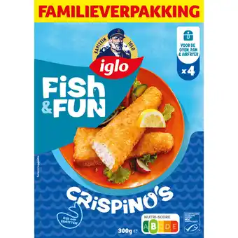 Albert Heijn Iglo Fish&fun crispino's familieverpakking aanbieding