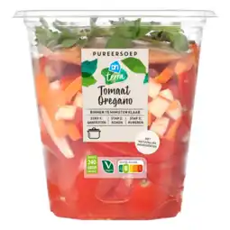 Albert Heijn AH Verse pureersoep tomaat oregano aanbieding