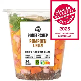 Albert Heijn AH Pureersoep pompoen linzen aanbieding