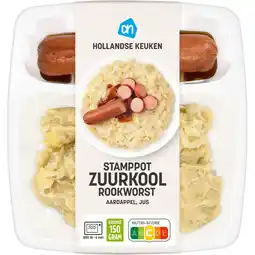 Albert Heijn AH Stamppot zuurkool rookworst aanbieding