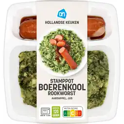 Albert Heijn AH Hollandse stamppot boerenkool rookworst aanbieding