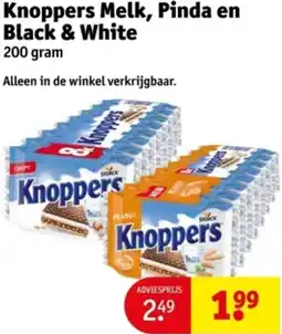Kruidvat Knoppers Melk, Pinda en Black & White aanbieding