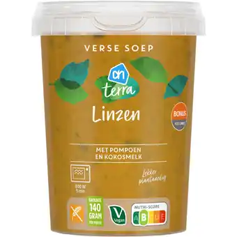 Albert Heijn AH Terra Verse soep linzen aanbieding