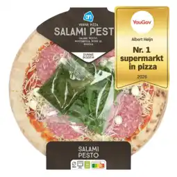 Albert Heijn AH Verse pizza salami pesto aanbieding
