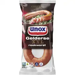Albert Heijn Unox Rookworst Gelders varken aanbieding