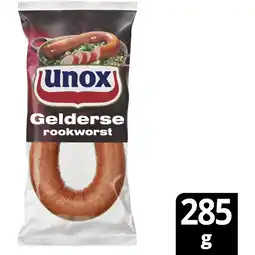 Albert Heijn Unox Gelderse rookworst aanbieding