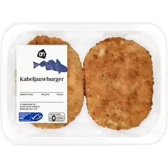 Albert Heijn AH Kabeljauwburger gepaneerd aanbieding