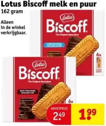 Kruidvat Lotus Biscoff melk en puur aanbieding