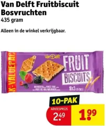 Kruidvat Van Delft Fruitbiscuit Bosvruchten aanbieding