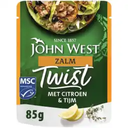 Albert Heijn John West Twist zalm met citroen & tijm aanbieding
