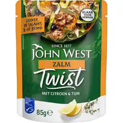 Albert Heijn John West Twist zalm met citroen & tijm aanbieding