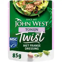 Albert Heijn John West Twist tonijn met Franse dressing aanbieding