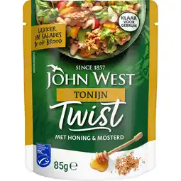 Albert Heijn John West Twist tonijn met honing & mosterd aanbieding
