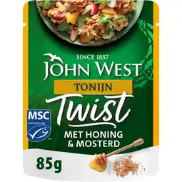 Albert Heijn John West Twist tonijn met honing & mosterd aanbieding