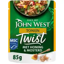 Albert Heijn John West Twist tonijn met honing & mosterd aanbieding