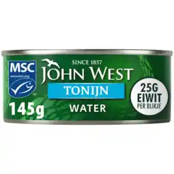Albert Heijn John West Tonijnstukken in water aanbieding