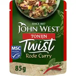 Albert Heijn John West Twist tonijn rode curry aanbieding