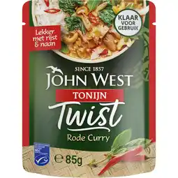 Albert Heijn John West Twist tonijn rode curry aanbieding