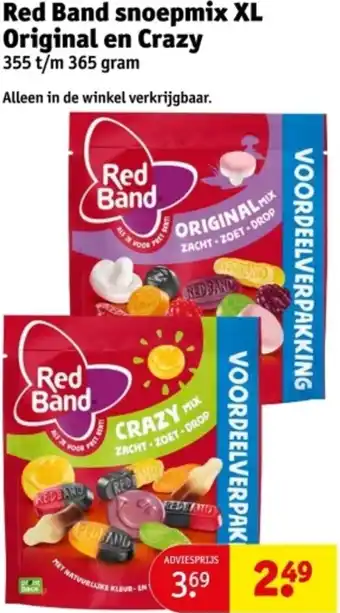 Kruidvat Red Band snoepmix XL Original en Crazy aanbieding