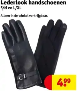 Kruidvat Lederlook handschoenen aanbieding