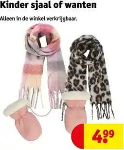 Kruidvat Kinder sjaal of wanten aanbieding