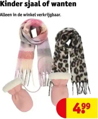 Kruidvat Kinder sjaal of wanten aanbieding