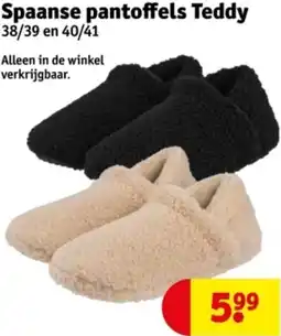 Kruidvat Spaanse pantoffels Teddy aanbieding