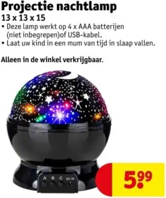 Kruidvat Projectie nachtlamp aanbieding