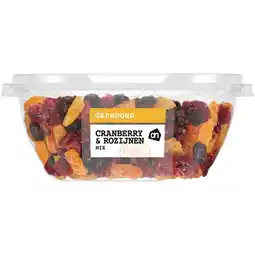Albert Heijn AH Cranberry & rozijnen mix gedroogd aanbieding