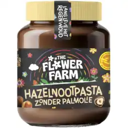 Albert Heijn Flower Farm Hazelnootpasta zonder palmolie aanbieding