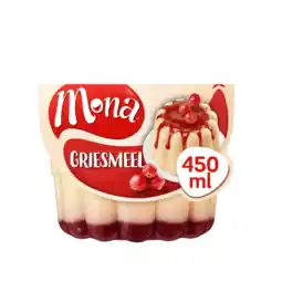 Albert Heijn Mona Griesmeelpudding met rode bessensaus aanbieding