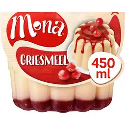 Albert Heijn Mona Griesmeelpudding met rode bessensaus aanbieding