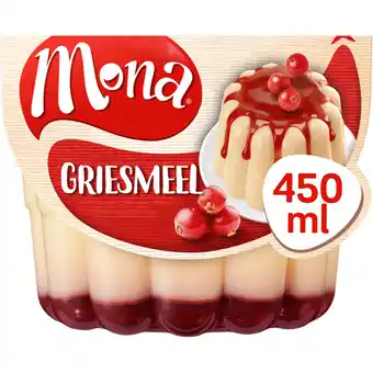 Albert Heijn Mona Griesmeelpudding met rode bessensaus aanbieding