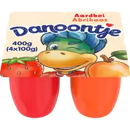Albert Heijn Danoontje Fruitkwark aardbei abrikoos aanbieding